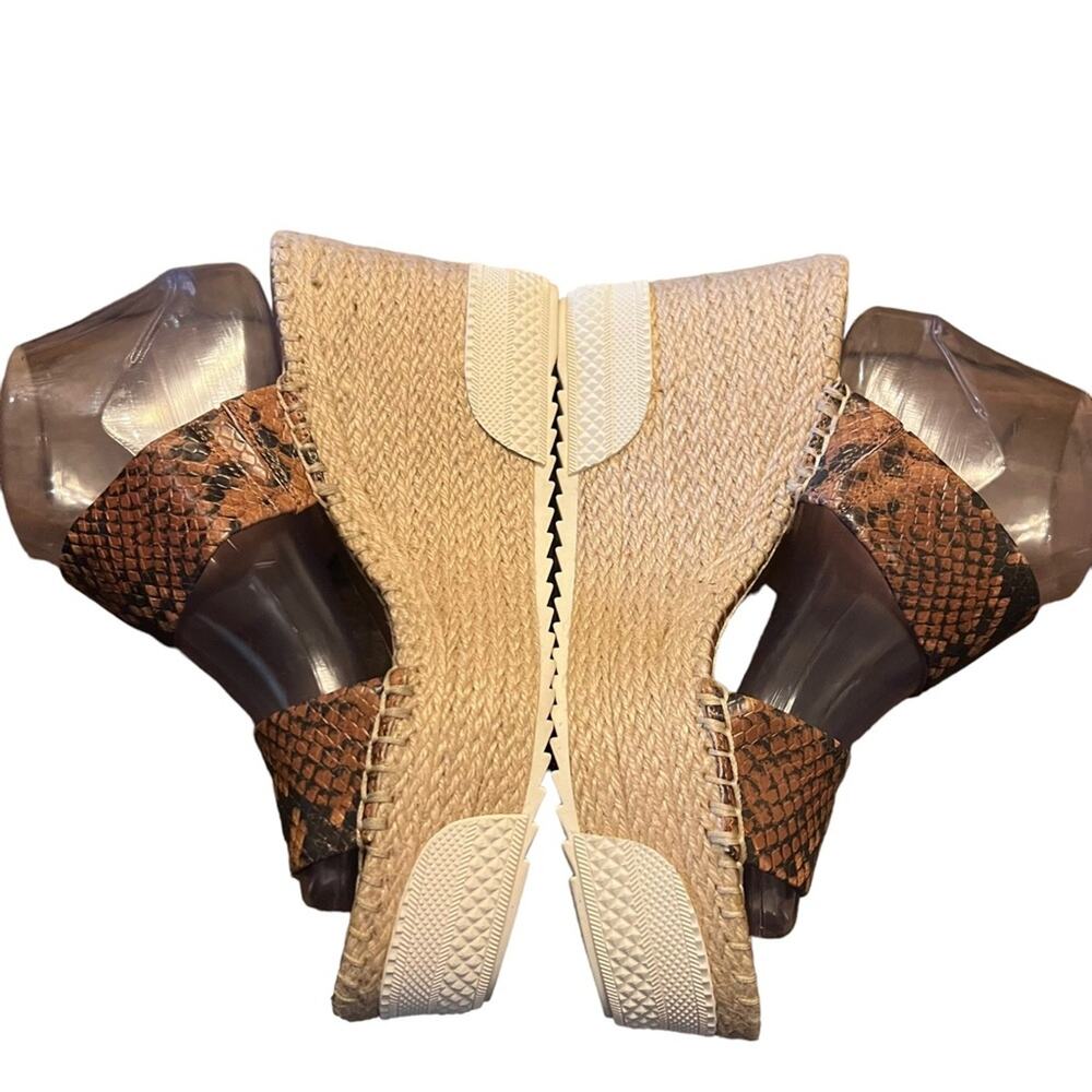 Franco Sarto Nora Espadrilles Brown Snake Print NEW Size 9 - Picture 7 of 10